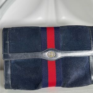 Gucci shary line Navy Blue clutch